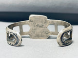 One Of Most Beautiful Vintage Native American Navajo Morenci Turquoise Sterling Silver Bracelet-Nativo Arts