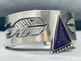 One Of The Most Unique Ever Vintage Native American Navajo Sugulite Sterling Silver Bracelet-Nativo Arts