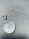 Brilliant Vintage Native American Navajo Signed Spiderweb Turquoise Sterling Silver Necklace-Nativo Arts