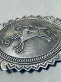 Museum Worthy Vintage Signed Native American Navajo Sterling Silver Buckle-Nativo Arts