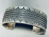 One Of The Most Unique Vintage Native American Navajo Sterling Silver Tufa Cats Bracelet-Nativo Arts