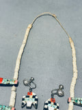Native American Early 1900's Very Rare Vintage Santo Domingo Turquoise Necklace Inlay-Nativo Arts