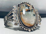 Perfect For Fall Vintage Native American Navajo Petrified Wood Sterling Silver Bracelet-Nativo Arts