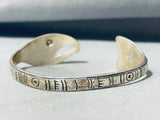 Billy J Wilson Vintage Native American Navajo Hand Tooled Sterling Silver Bracelet-Nativo Arts