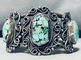 Ajax Mine!! Museum Vintage Native American Navajo Turquoise Sterling Silver Bracelet-Nativo Arts