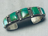 Native American Tremendous Vintage Cerrillos Turquoise Sterling Silver Bracelet-Nativo Arts