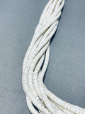 Native American Sensational Vintage Santo Domingo White Shell Necklace-Nativo Arts