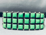 One Of The Best Ever Vintage Native American Navajo Gaspeite Sterling Silver Bracelet-Nativo Arts