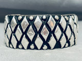 The Best Vintage Native American Navajo Rhombus Shape Works Sterling Silver Bracelet-Nativo Arts