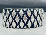 The Best Vintage Native American Navajo Rhombus Shape Works Sterling Silver Bracelet-Nativo Arts