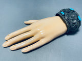 Flowers Of Ecstasy!! Vintage Navajo Turquoise Sterling Silver Bracelet-Nativo Arts