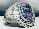 One Of The Best Ever Vintage Native American Navajo Sugilite Sterling Silver Bracelet-Nativo Arts