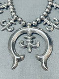 Astonishing Vintage Native American Navajo Handmade Sterling Silver Necklace-Nativo Arts