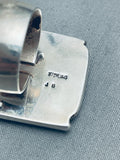 Joe Baillon Huge Lapis Vintage Navajo Sterling Silver Ring-Nativo Arts