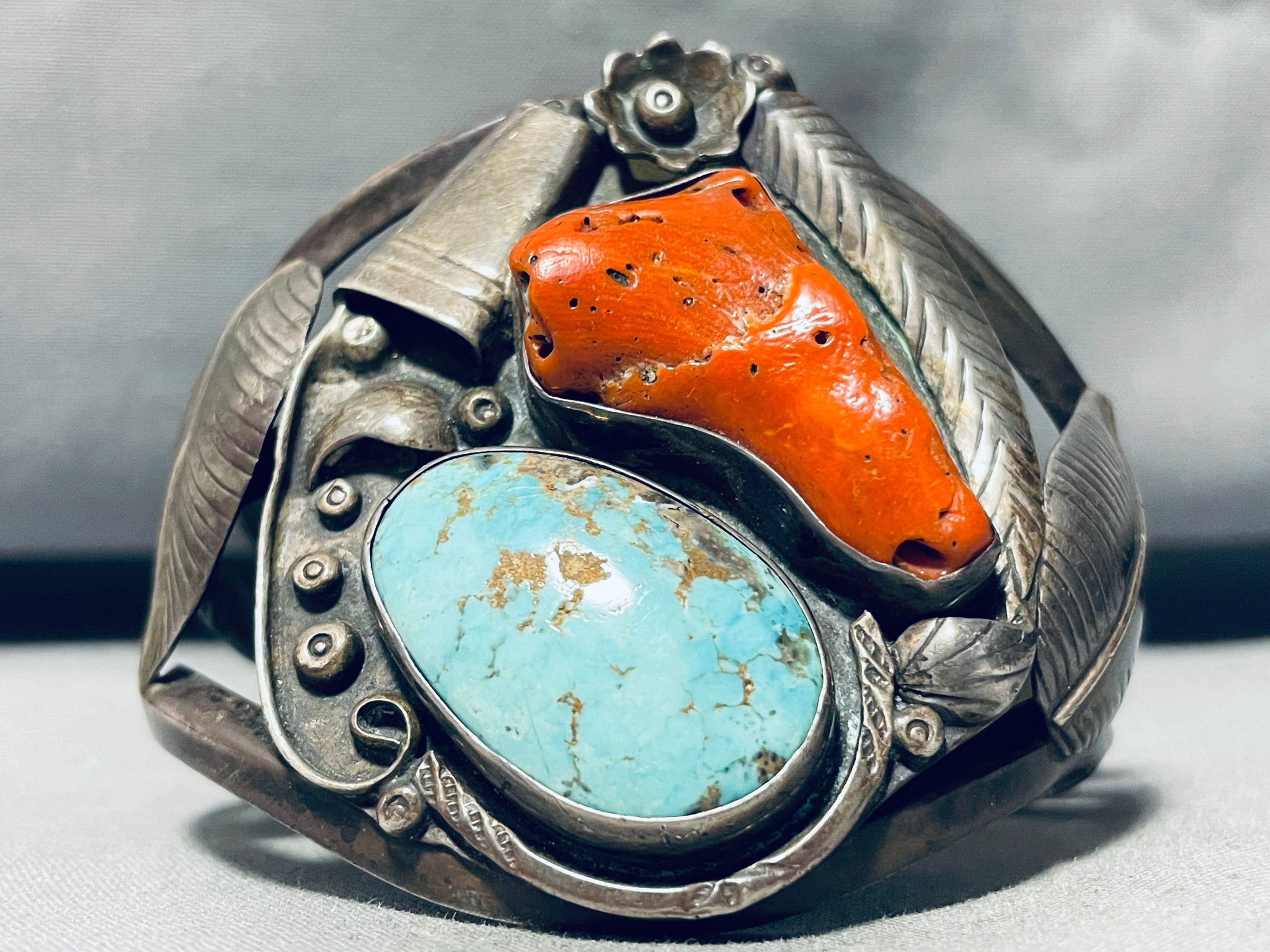 George Toledo Mega Coral!! Vintage Native American Navajo