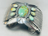 One Of The Finest Vintage Native American Navajo Royston Turquoise Sterling Silver Bracelet-Nativo Arts