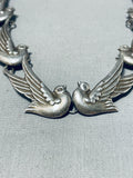 The Most Unique Vintage Dove Sterling Silver Necklace Old-Nativo Arts