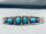 Marvelous Vintage Native American Navajo Sleeping Beauty Turquoise Sterling Silver Bracelet-Nativo Arts
