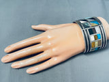 7-inch Wrist 83 Grams Native American Navajo Sleeping Beauty Turquoise Sterling Silver Bracelet-Nativo Arts