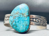 One Of The Best Vintage Native American Navajo Spiderweb Turquoise Sterling Silver Bracelet-Nativo Arts