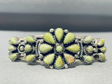 Incredible Vintage Native American Navajo Royston Turquoise Sterling Silver Flower Bracelet-Nativo Arts