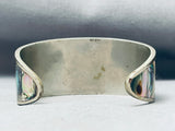 One Of The Most Detailed Vintage Southwest Shell Inlay Sterling Silver Bracelet-Nativo Arts