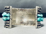 Best Vintage Wire Turquoise Boulder Native American Navajo Turquoise Sterling Silver Bracelet-Nativo Arts