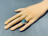 Brilliant Vintage Native American Navajo Cerrillos Morenci Turquoise Sterling Silver Ring-Nativo Arts