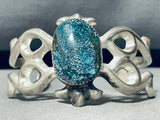 Spiderweb Turquoise Galore!! Vintage Native American Navajo Sterling Silver Bracelet-Nativo Arts