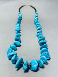 Noteworthy Vintage Native American Navajo Turquoise Sterling Silver Necklace-Nativo Arts