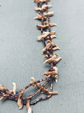 Beautiful Birds Vintage Santo Domingo Sterling Silver Heishi Necklace-Nativo Arts
