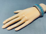 Tears Of Joy Turquoise!! Vintage Native American Navajo Sterling Silver Bracelet Cuff-Nativo Arts