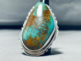 Massive Vintage Native American Navajo Royston Turquoise Sterling Silver Ring-Nativo Arts