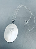 Outstanding Vintage Native American Zuni C.dishta Turquoise Sterling Silver Necklace Signed-Nativo Arts