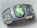 Museum Quality Vintage Native American Navajo Damale Turquoise Sterling Silver Bracelet-Nativo Arts