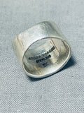 Astonishing Vintage Native American Navajo Signed Sterling Silver & 14k Gold Band Ring-Nativo Arts