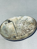 Grumpy!! :) Vintage Native American Hopi Sterling Silver Buckle 'Grumpy' Signed-Nativo Arts