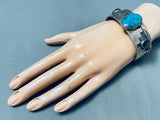 Pueblo Amethyst Vintage Native American Navajo Turquoise Sterling Silver Bracelet-Nativo Arts