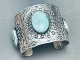 121 Grams Huge Native American Navajo Turquoise Sterling Silver Bracelet Cuff-Nativo Arts