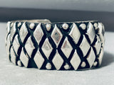 The Best Vintage Native American Navajo Rhombus Shape Works Sterling Silver Bracelet-Nativo Arts