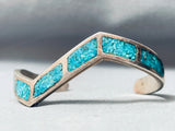 Astonishing Vintage Native American Navajo Cross Turquoise Sterling Silver Bracelet-Nativo Arts