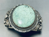 Larry Begay Carico Lake Turquoise Vintage Native American Navajo Sterling Silver Bracelet-Nativo Arts