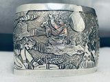 Most Detailed Native American Navajo Sterling Silver Weaver Bracelet-Nativo Arts