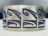 Marc Coochwykvia!! Rare Vintage Native American Hopi Sterling Silver Bracelet Old-Nativo Arts