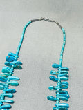 Tears Of Joy!!! Vintage Native American Navajo Turquoise Sterling Silver Necklace-Nativo Arts