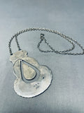 One Of The Best Vintage Native American Zuni Turquoise Inlay Sterling Silver Necklace-Nativo Arts