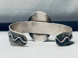 Cowboy Hat! Hand Tooled Vintage Native American Navajo Sterling Silver Bracelet-Nativo Arts