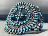 The Finest Vintage Native American Zuni Turquoise Cluster Bracelet This Year!-Nativo Arts