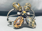 Best Leopard Jasper Vintage Native American Navajo Sterling Silver Bracelet-Nativo Arts