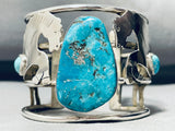 Prancing Horse Native American Navajo Turquoise Sterling Silver Bracelet-Nativo Arts